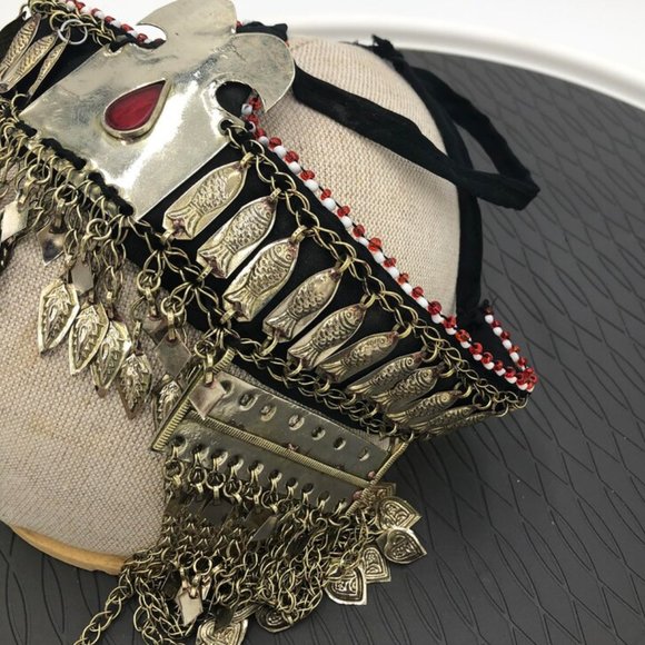 Turkmen Tribal Head Wear, Turkmen Headpiece, Matha Patti, Hair jewelry